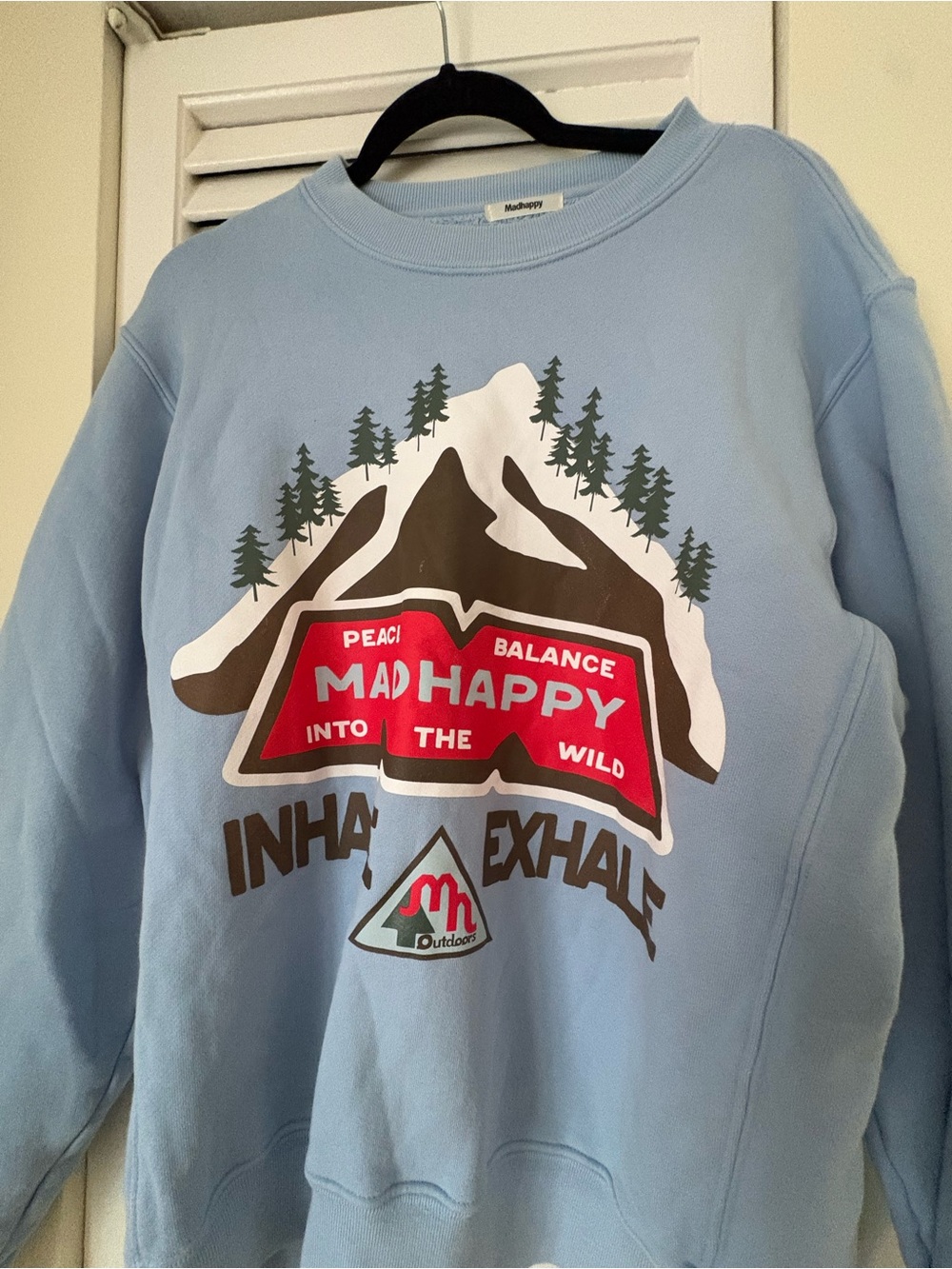Madhappy Light Blue Mountain Graphic Crewneck - Picture 2 of 5